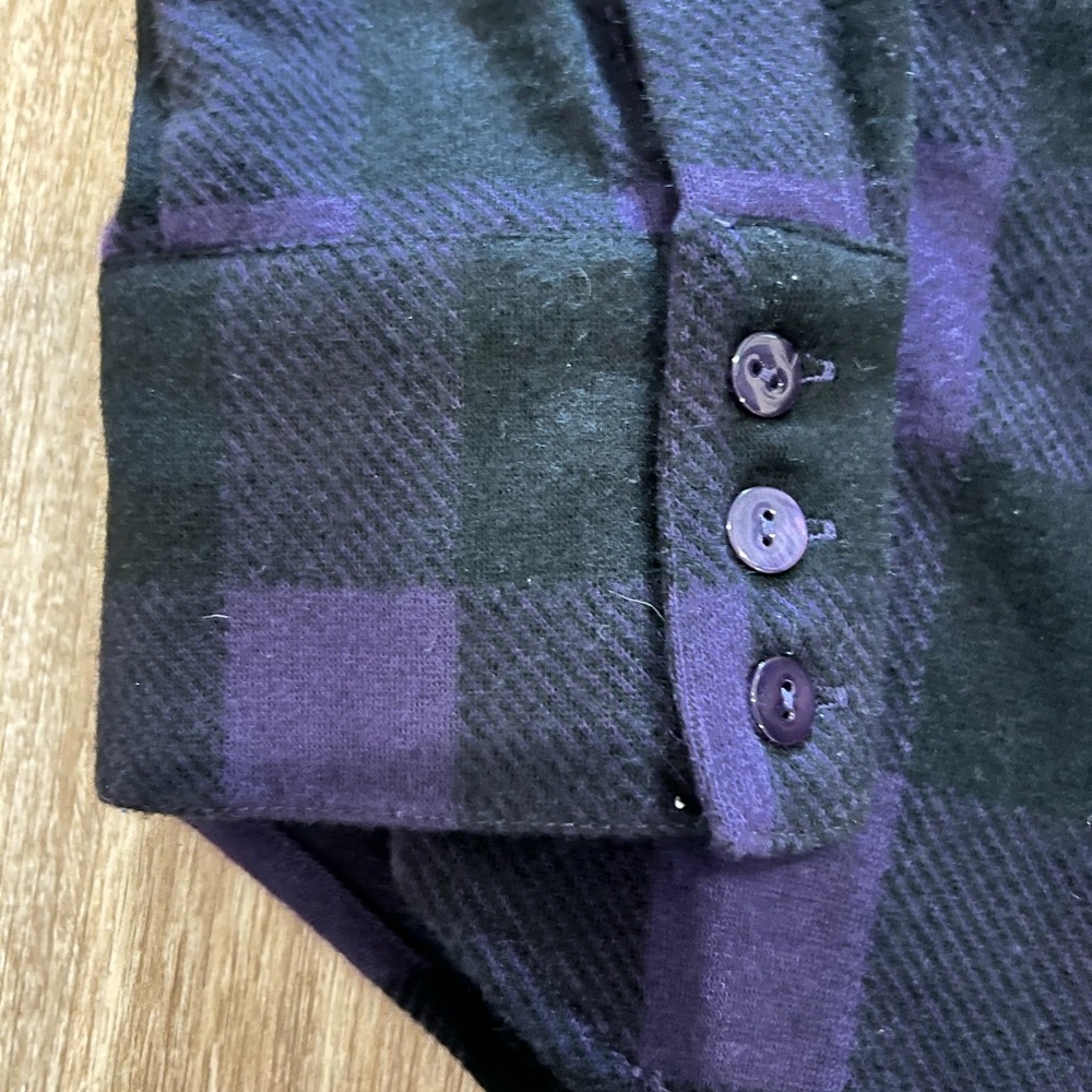 Tuckernuck Aubergine Check Chandler Flannel Size L - Picture 9 of 11